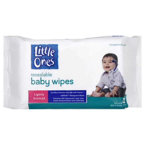 Little Ones Baby Wipes, Lightly Scented 72 wipes