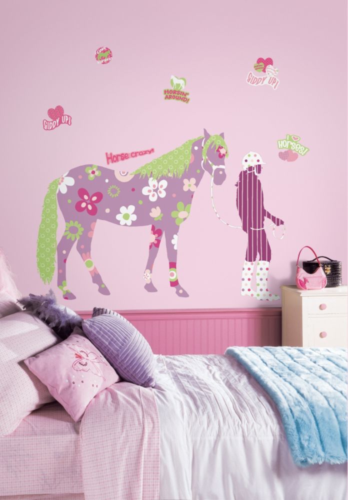 Horse Crazy Peel & Stick Giant Wall Decals