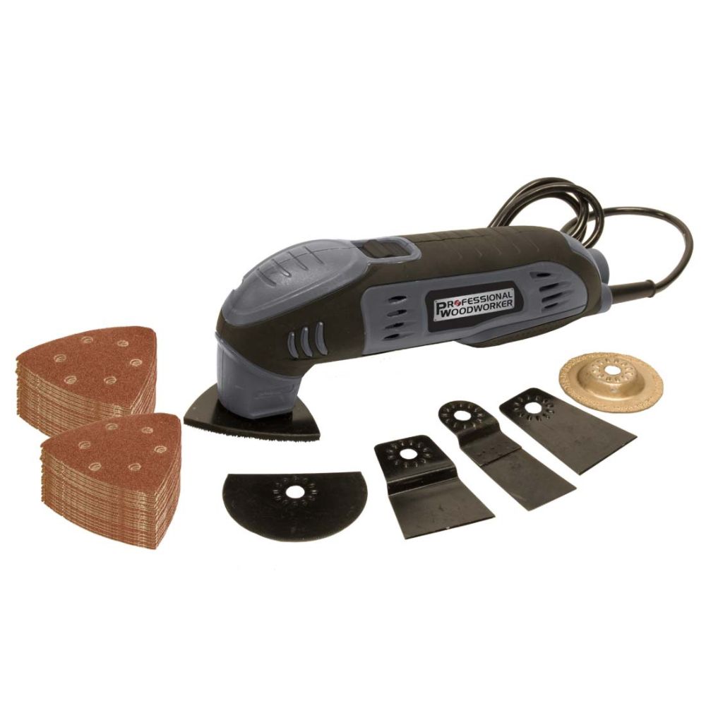 Professional Woodworker Multi-tool  with 4 Accessories & 50 Sanding Pads - 8975
