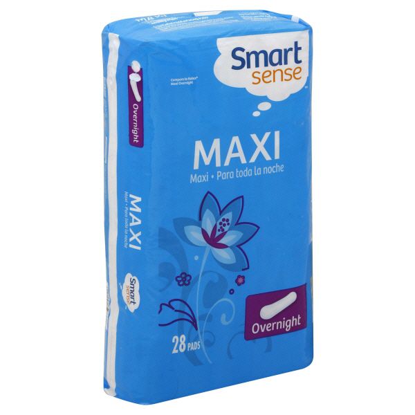 Smart Sense Maxi-Pads, Overnight, Unscented 28 pads at Kmart.com