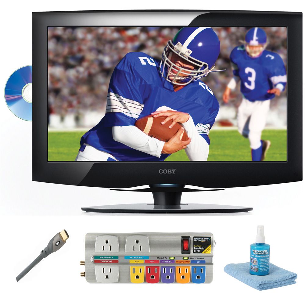Coby TF-DVD1995 KIT 19 In. 720p LCD HDTV/DVD Combo & HD Performance Kit