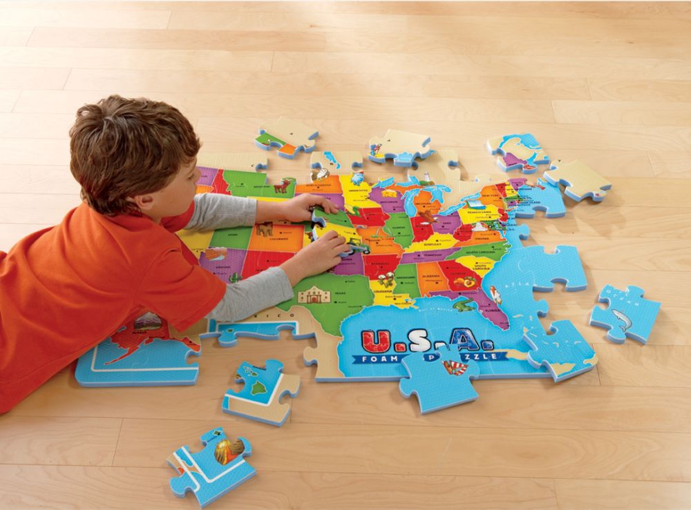 Educational Insights Usa Foam Map Puzzle Children's Toys