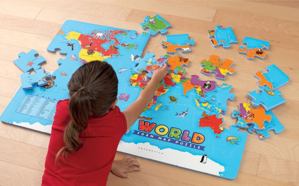Educational Insights World Foam Map Puzzle Children's Toys