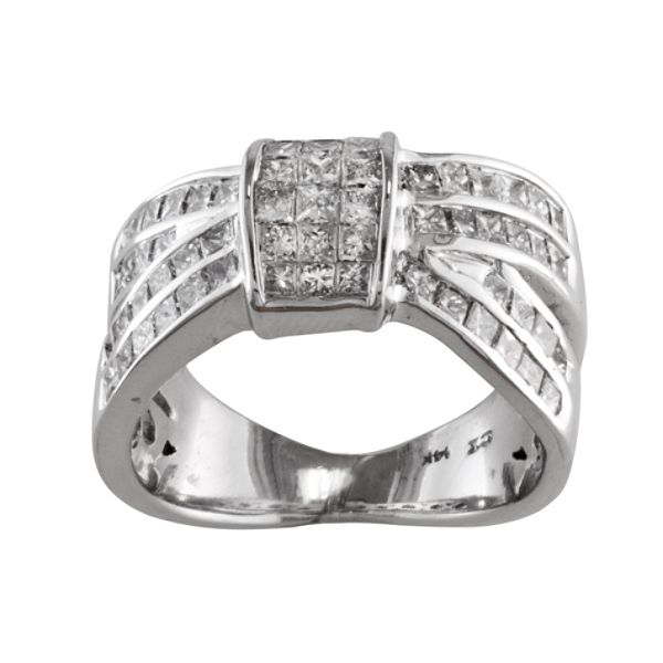 1 1/2cttw Diamond Ring In 14k White Gold
