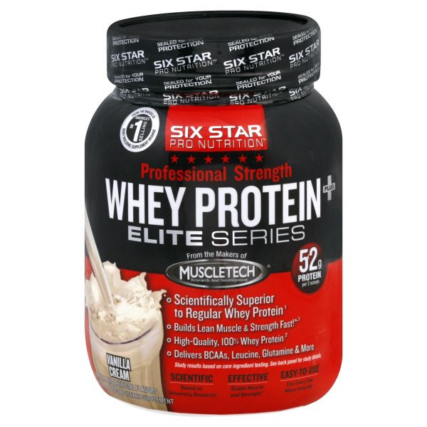 Six Star Pro Nutrition Elite Series Whey Protein Plus, Professional Strength, Vanilla Cream 2 lb (885 g) at Kmart.com