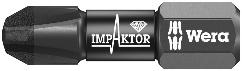Wera Impaktor diamond coated Screwdriver Bits PH 3 for Phillips Screws, 10