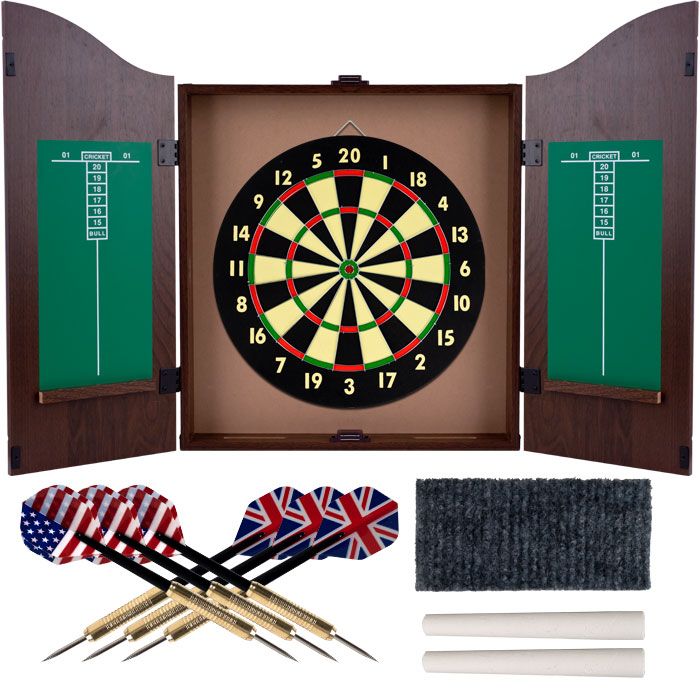 Trademark Games TGT Dartboard Cabinet Set - Realistic Walnut Finish at Sears.com
