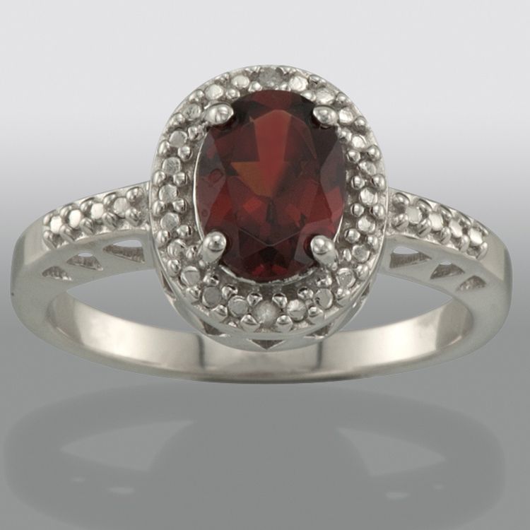 Garnet and Diamond Accent Ring