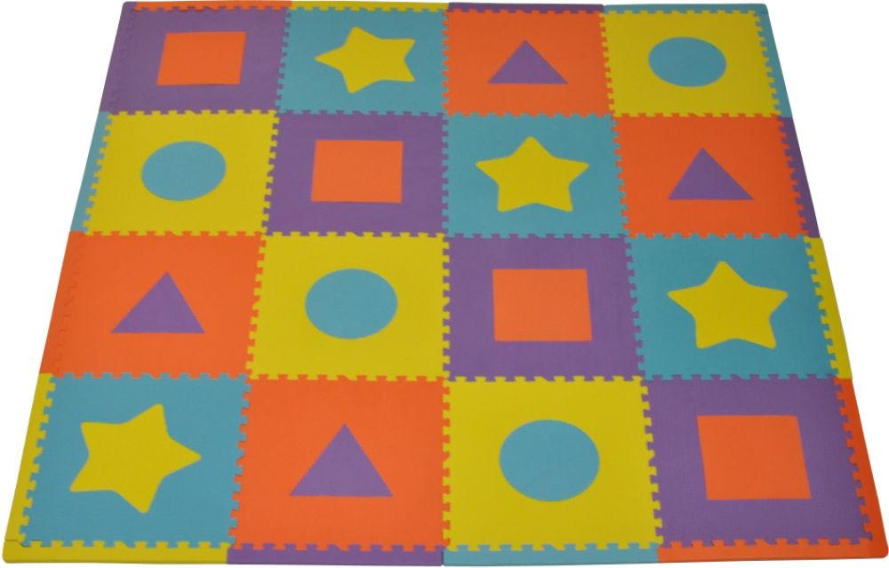 Tadpoles 16pc Playmat Set, First Shapes - Multi/Bright Children's Toys
