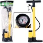 Hand Bicycle Pump with Built-in Pressure Gauge - Oversized