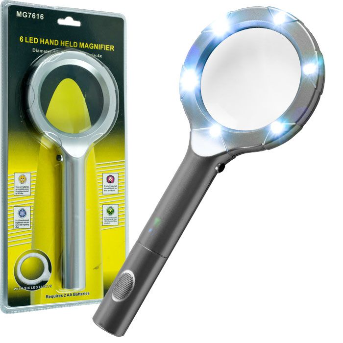 Super Bright&trade; 6 LED 4x Magnifying Glass at Kmart.com