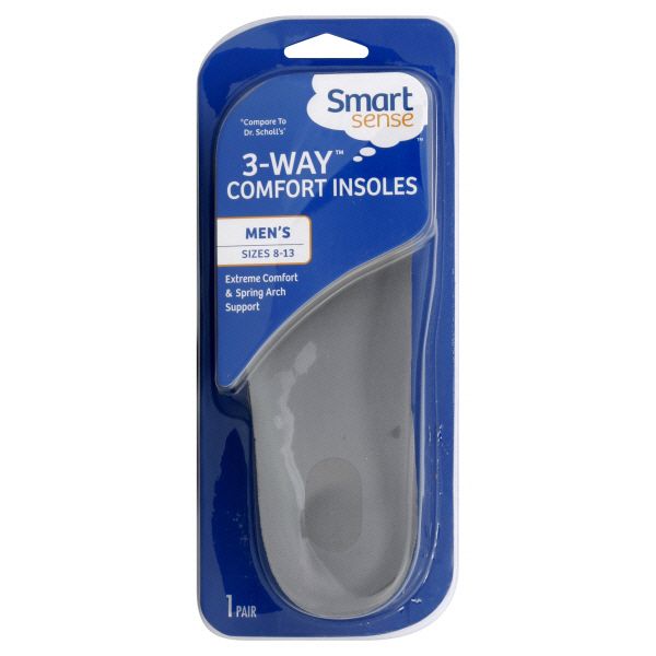 Smart Sense Insoles, 3-Way Comfort, Men's,