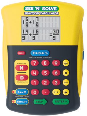 Educational Insights See 'N' Solve Fraction Calculator Children's Toys