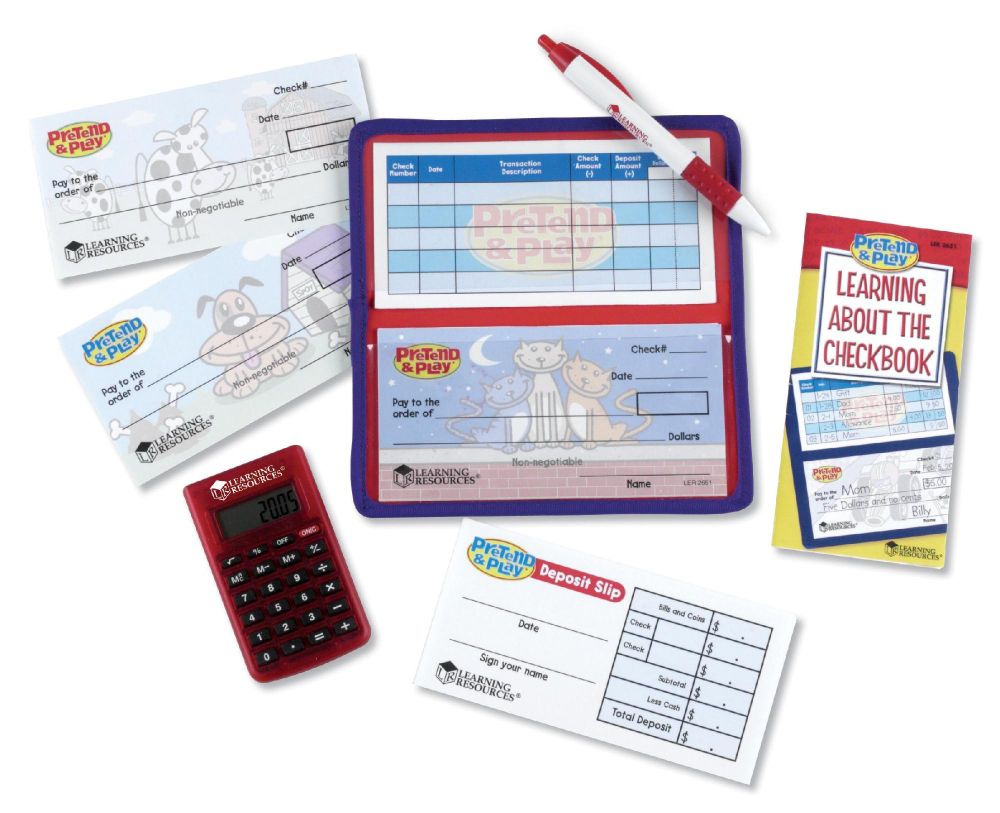 Learning Resources Checkbook With Calculator Children's Toys