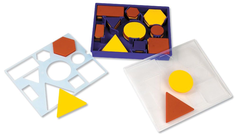 Learning Resources Attribute Blocks In Plastic Storage Tray—Desk Set at Sears.com