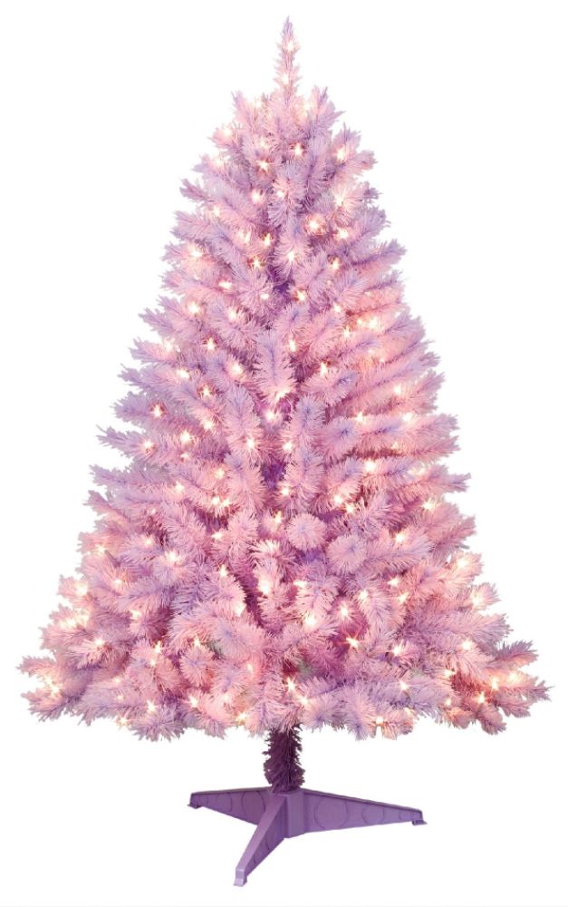 Trim a Home 4.5ft Hamilton Purple Spruce Christmas Tree with Clear Lights at Kmart.com