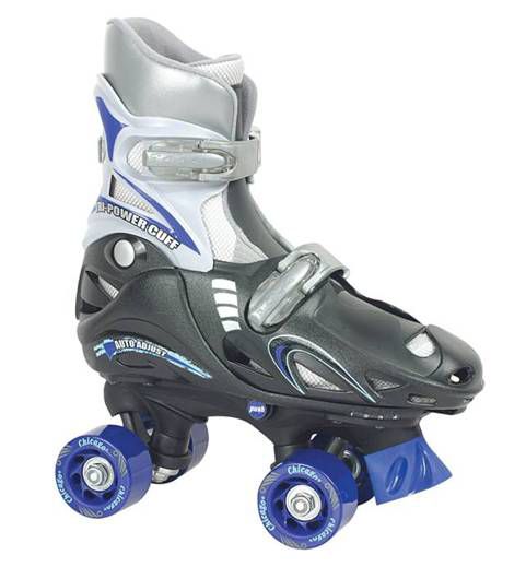Chicago Skates Boys Adjustable Quad - Medium Black and Silver