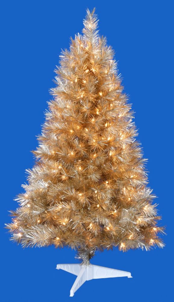 4.5ft Champagne Christmas Tree with clear Lights
