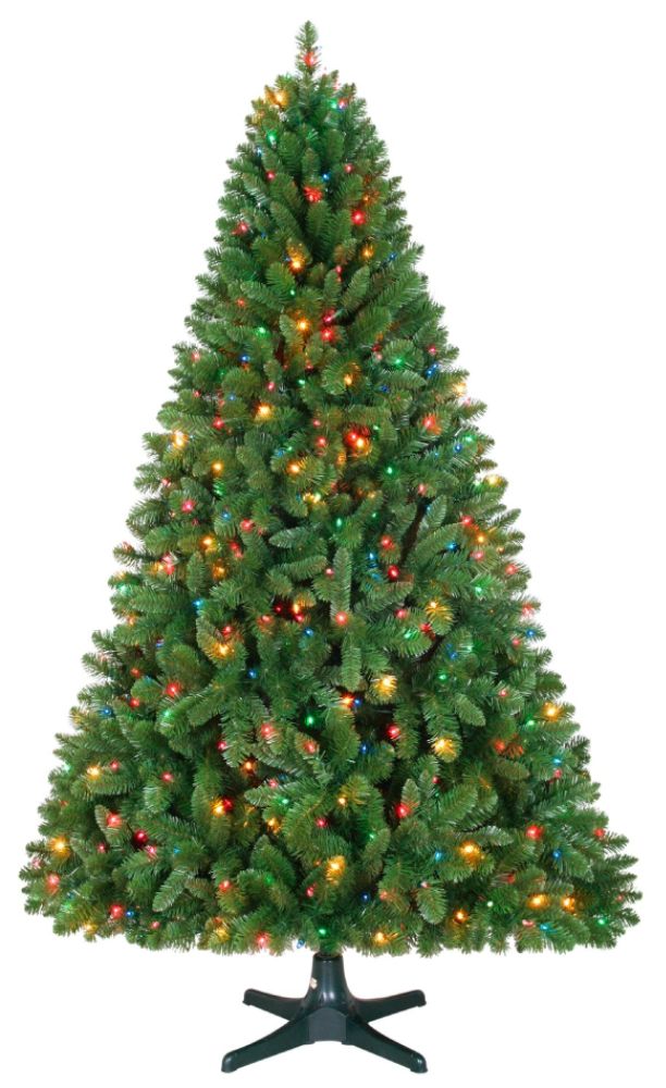 Jaclyn Smith 7.5ft Sherwood Pine Christmas Tree with MultiColored