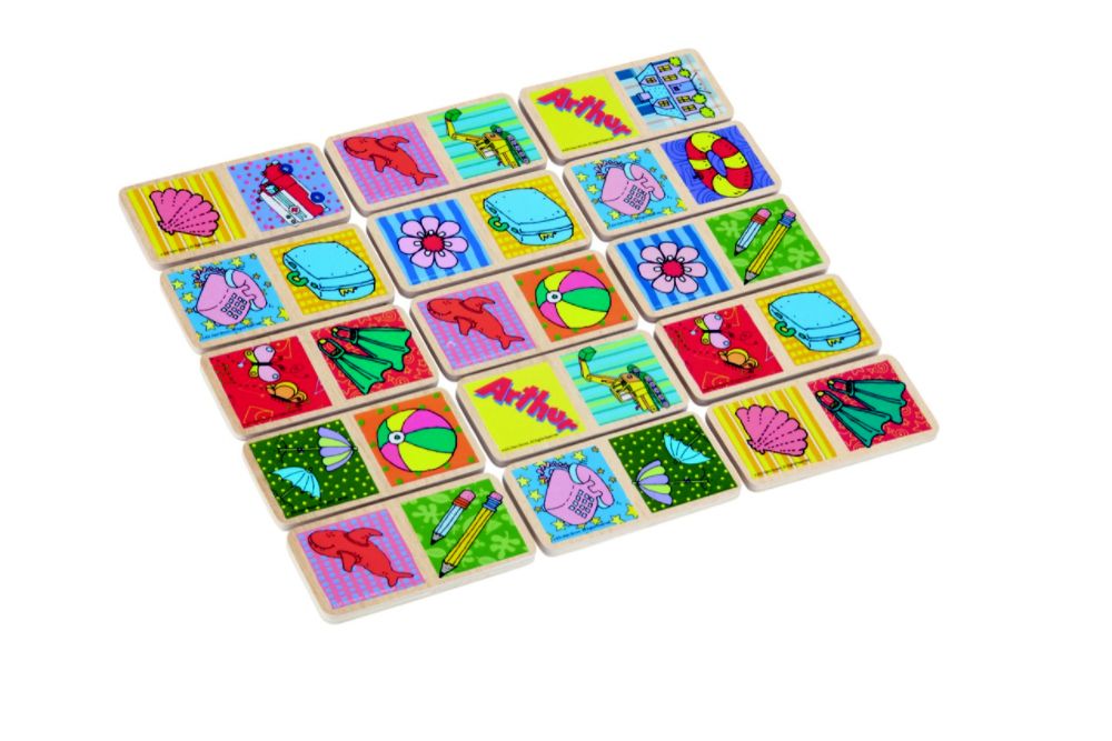 NA Arthur Wooden Domino Cards Children's Toys