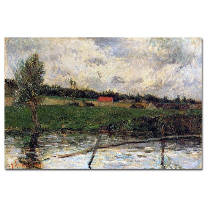 Trademark Art 22x32 inches Paul Gaugin & #34Brittany Landscape 1879"
