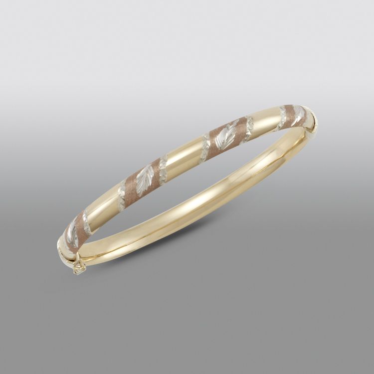 Sterling Silver and 14K Yellow Gold Bangle at Sears.com