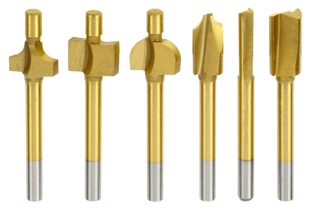 Gyros 46-92007 Router Bit Set - 6 pc Set. For