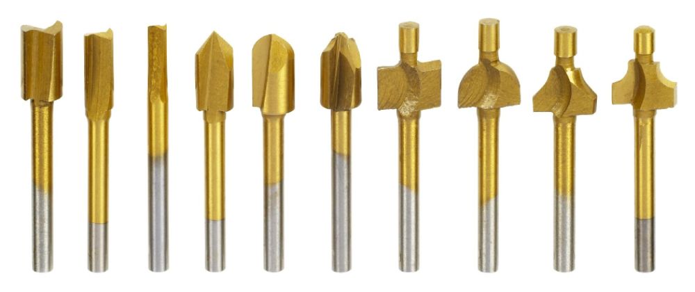 46-92010 Router Bit Set - 10 pc Set. For