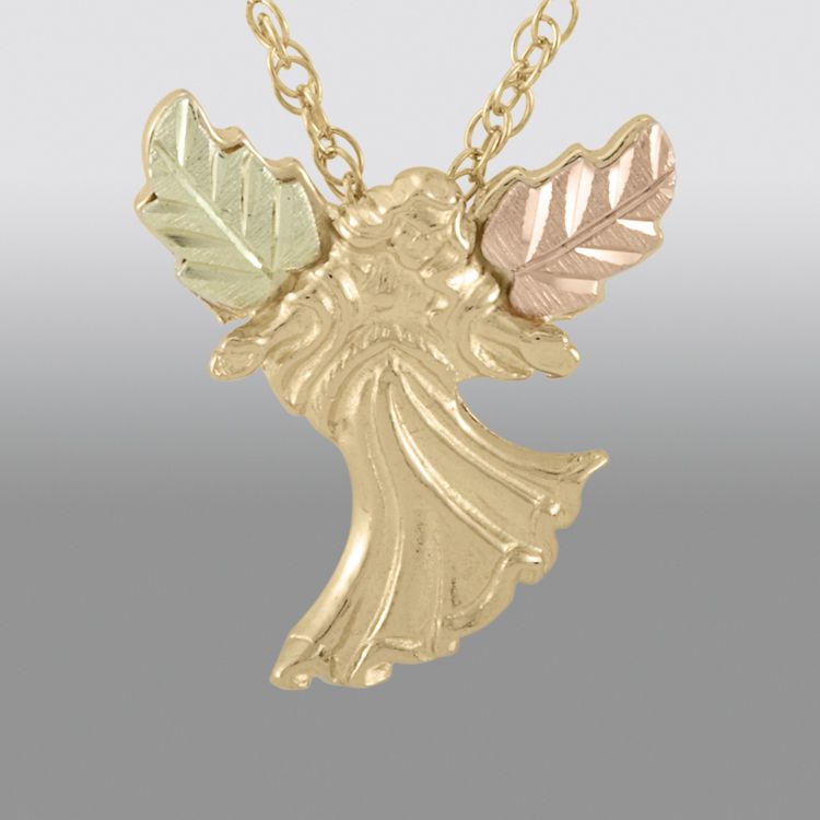 Black Hills Gold Tricolor 10K Gold Angel Pendant at Sears.com