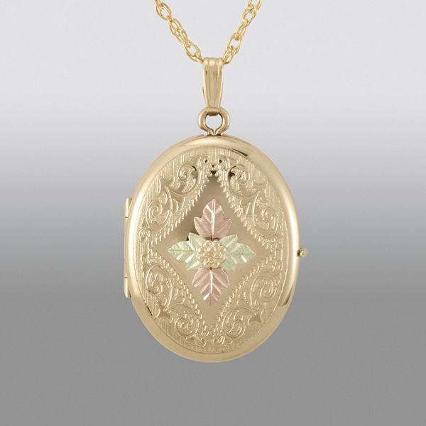 Black Hills Gold Tri-color Gold-filled Oval Locket