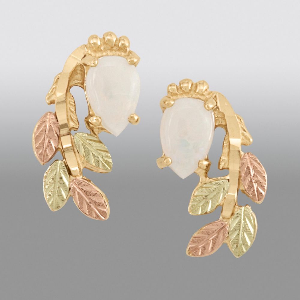 Black Hills Gold 10K Tricolor Pear-Shaped Geniune Opal Earrings at Sears.com