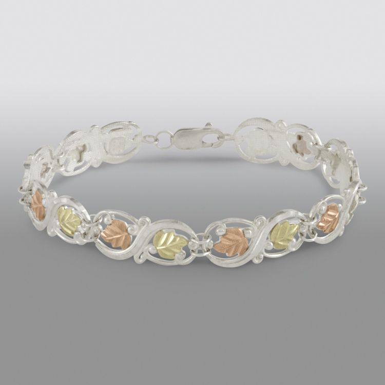 Black Hills Gold 12K Tricolor Gold Over Sterling Silver Figure 8 Bracelet at Kmart.com