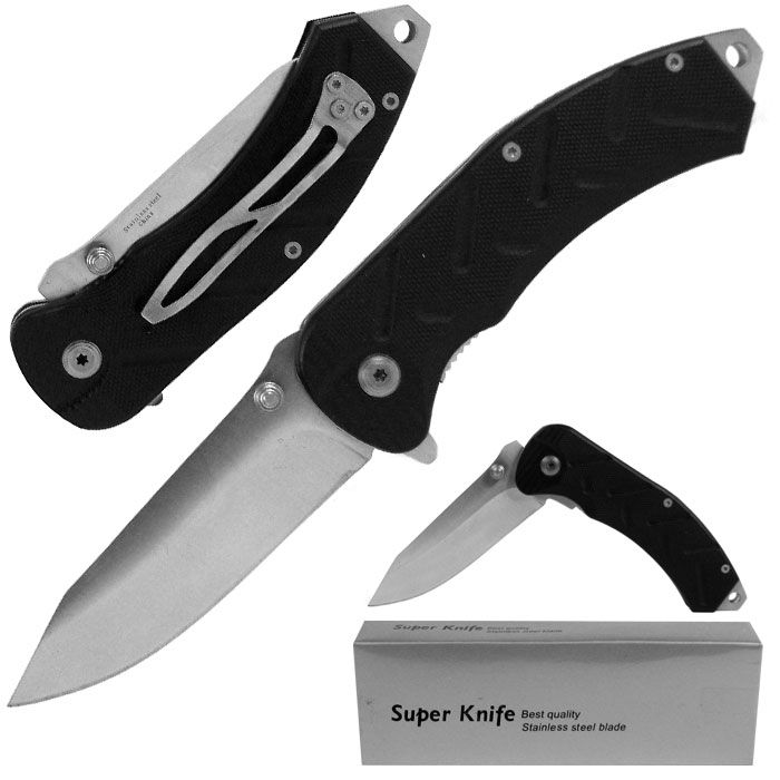Whetstone Tough Stainless Spring Assisted Folder w/ G10 Handle 7.75 in