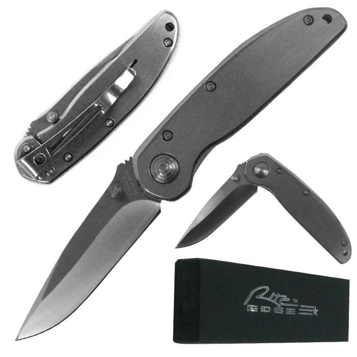 Trademark Rite Edge Custom Classic 4 inch Stainless Pocket Knife at Sears.com