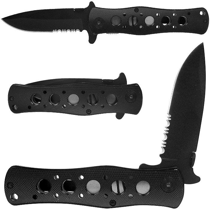Whetstone 4.5 Inch Spring Assisted Tactical Pocket Knife - Black at Sears.com