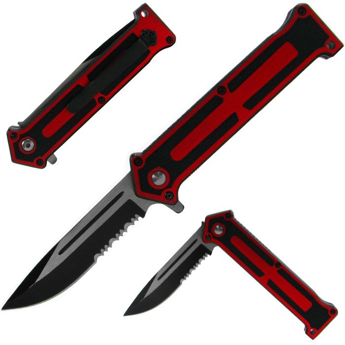 Whetstone Assisted Open Stainless Steel Red and Black Folder 7.75 in. at Sears.com