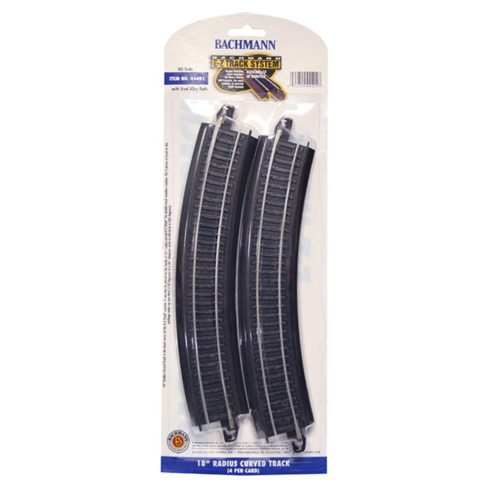 Bachmann Trains Snap-fit E-Z HO Scale 18-inch Radius Curved Track