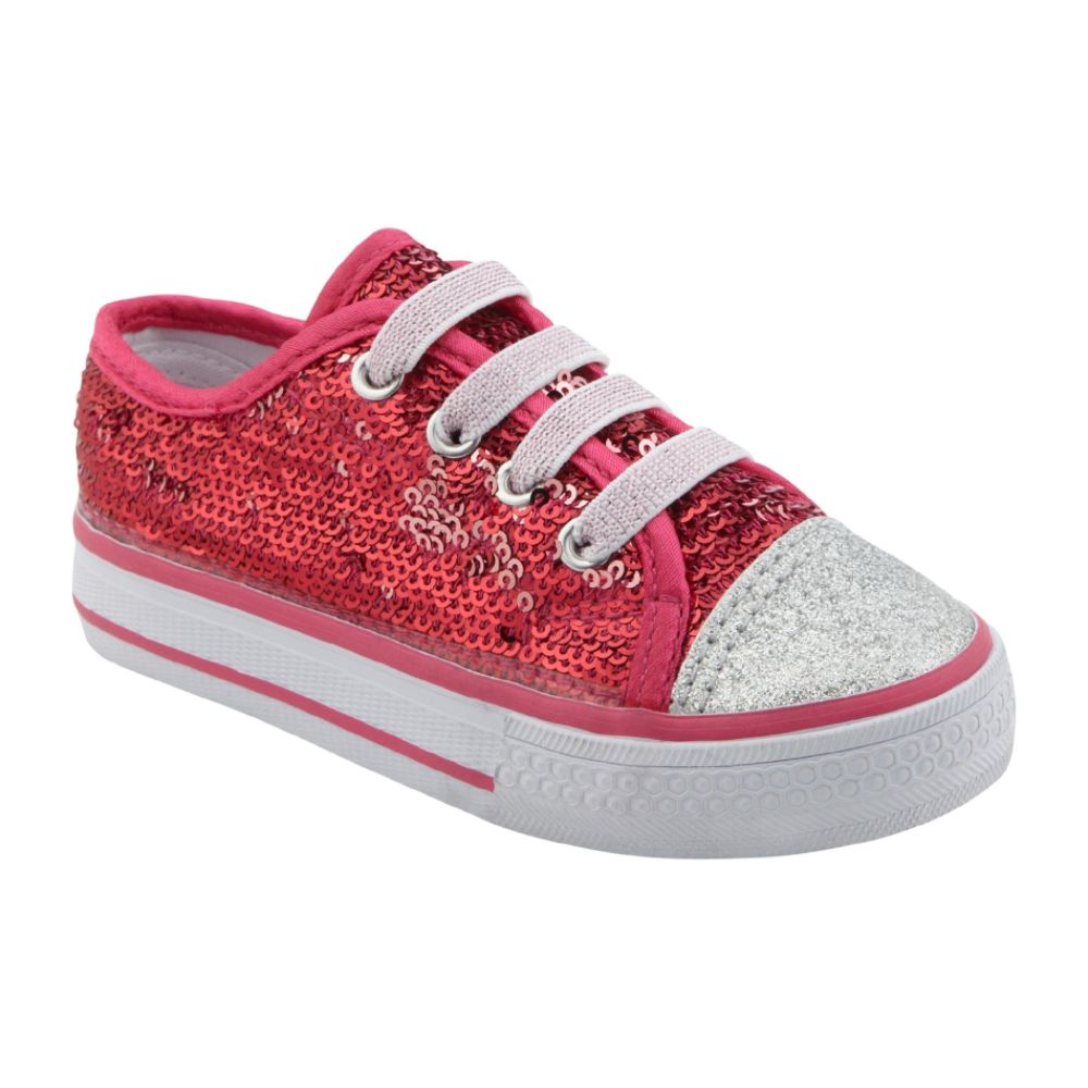WonderKids Toddler Girl's Audrina Sequin Low Shoe - Pink
