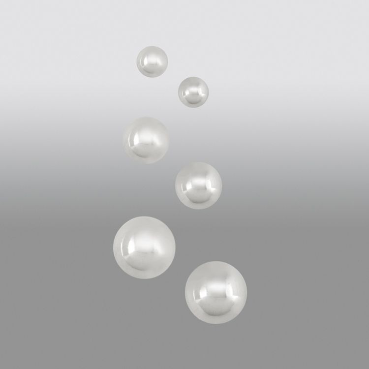 Ball 4, 6, and 8 MM Stud Earring Set in Sterling Silver at Sears.com