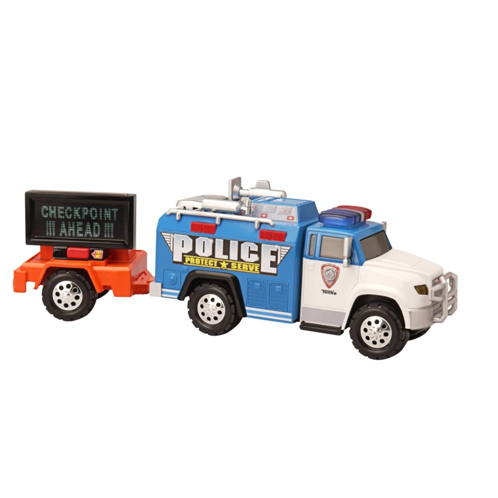 Tonka Roadway Rigs Police w/ “Checkpoint Ahead” Sign at Kmart.com