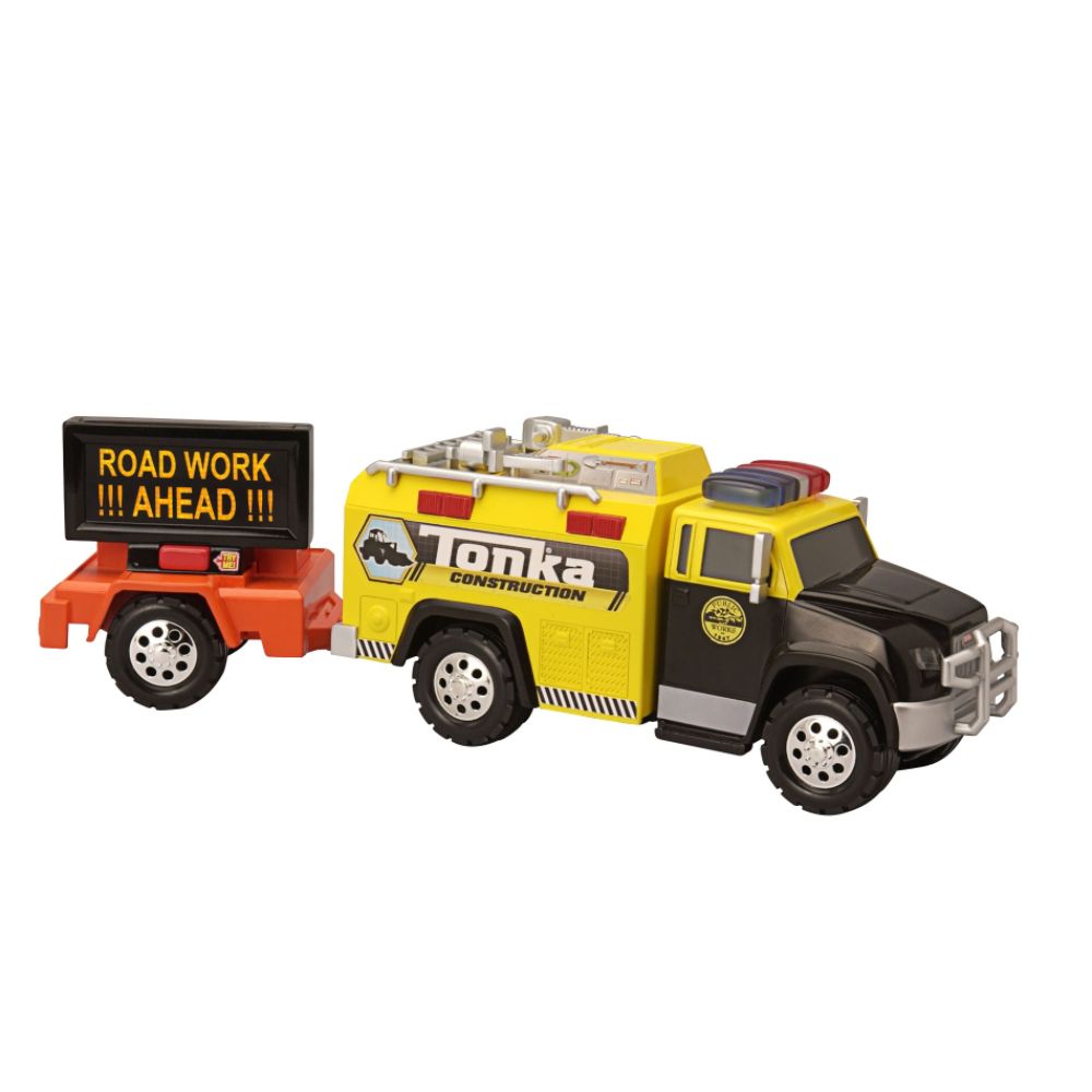 Tonka Roadway Rigs Construction w/ “Road Work Ahead” Sign at Kmart.com