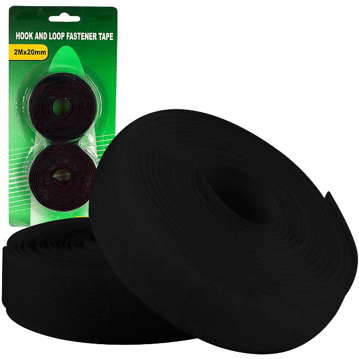 Trademark Tools Black Hook and Loop Fastener 65 Feet Non Stick
