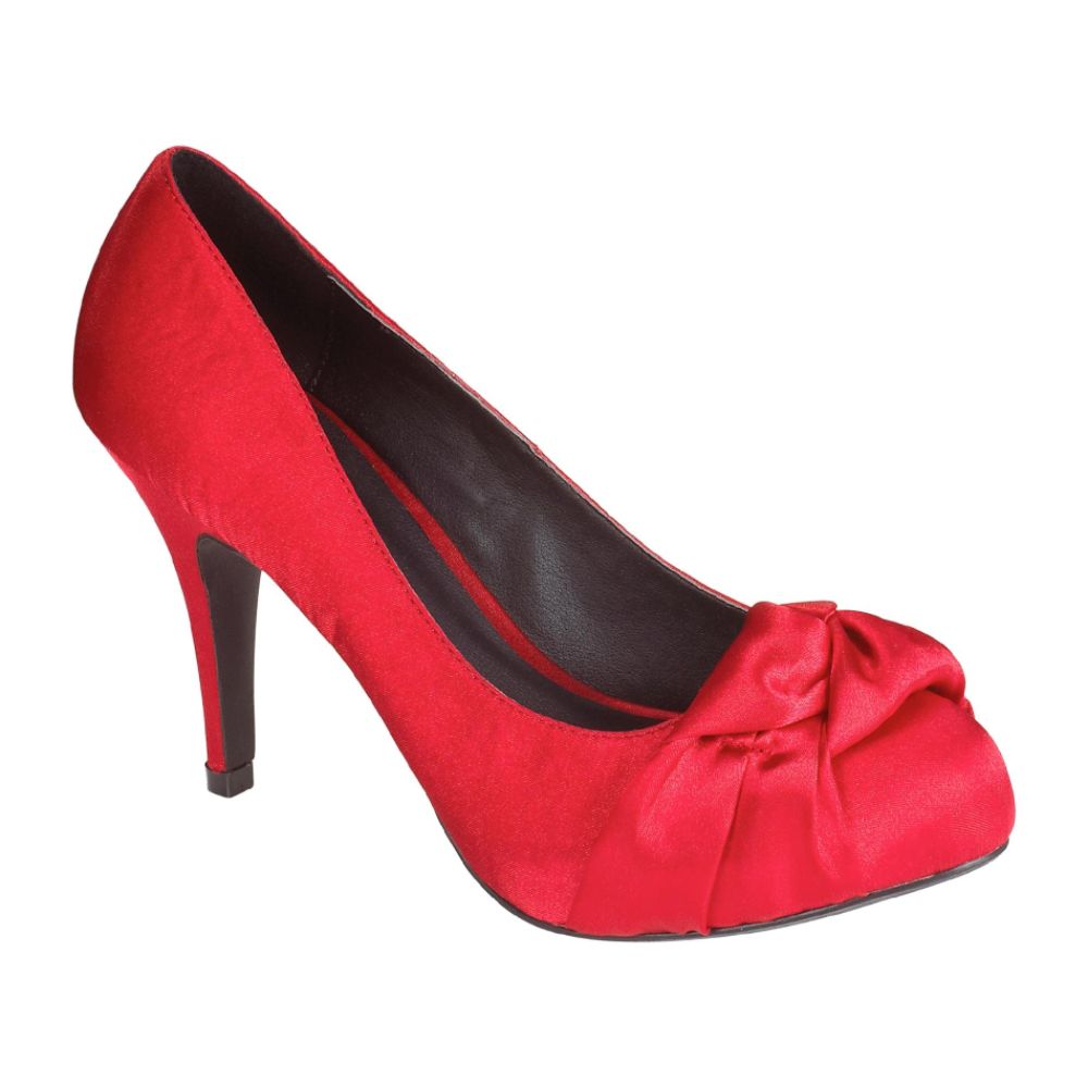 Qupid Shoes on Qupid Women S Royale Knotted Pump   Red