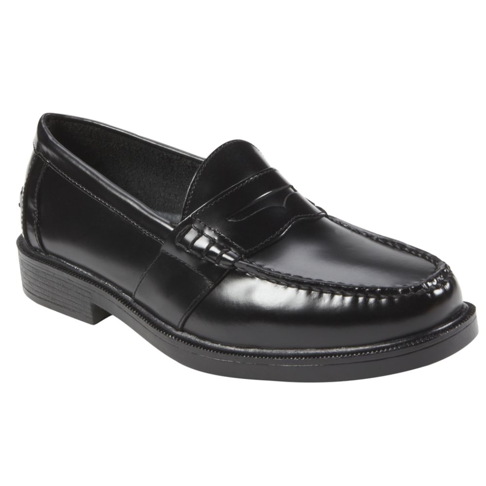 Nunn Bush Men's Lincoln Leather Loafer - Wide Avail - Black