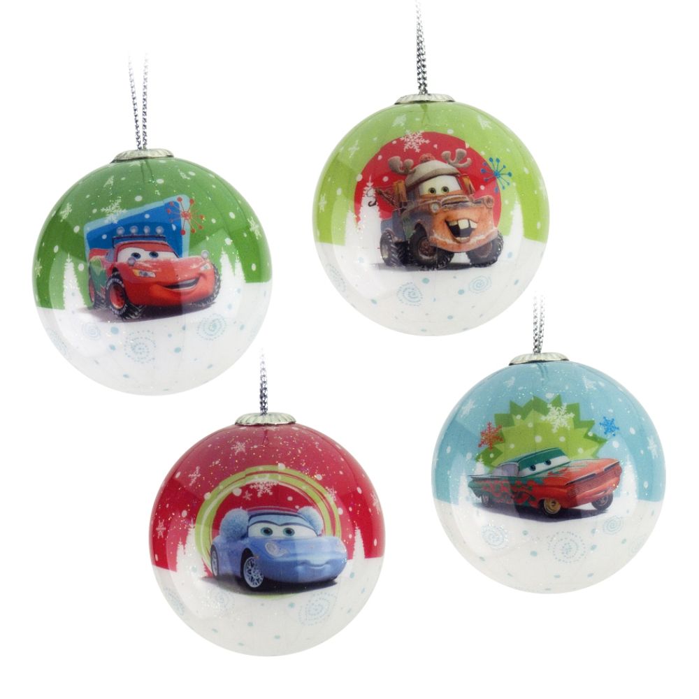 Disney 4ct 40mm Decoupage Ball Ornaments Pack - Cars at Kmart.com