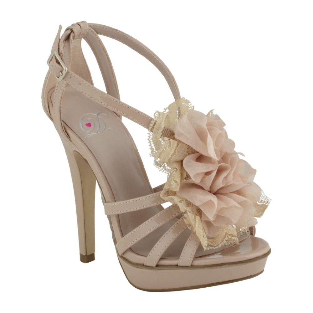 Delicious Women's Stall Straps Dress Sandal with Floral Ornament - Sand at Kmart.com