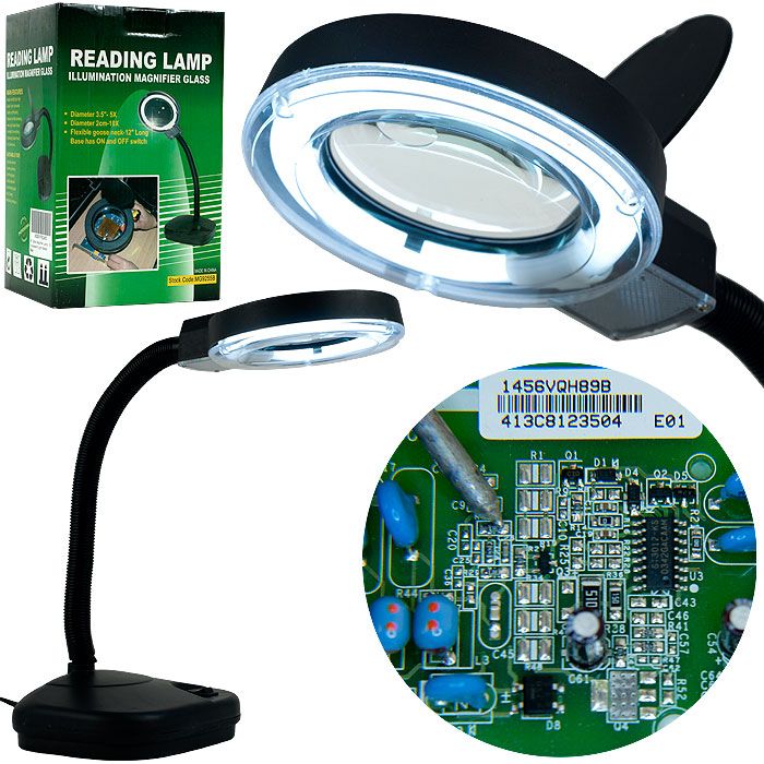 Trademark Tools Florescent Gooseneck Magnifier Light with 5x and 10x Zoom at Kmart.com