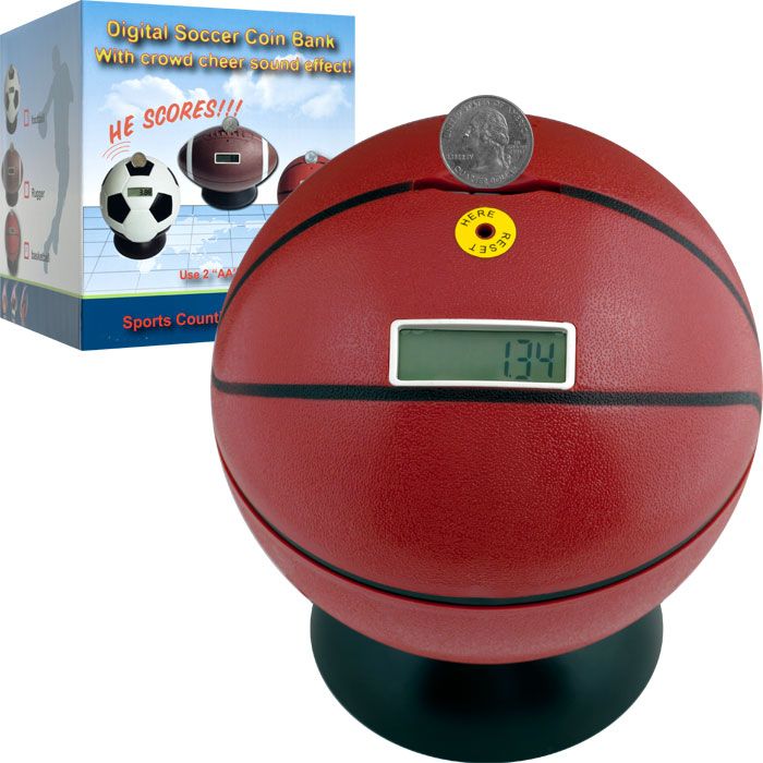 Trademark Games Basketball Digital Coin Counting Bank by TGT Children's Toys