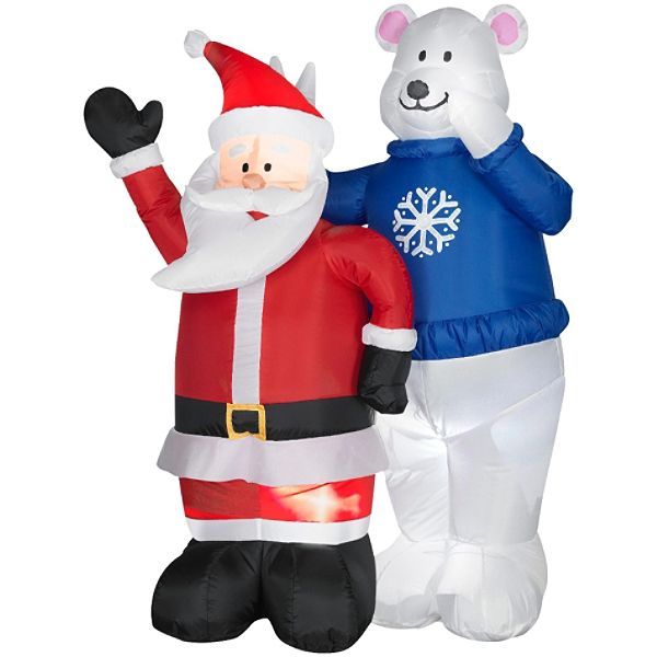 Trim A Home Airblown Scene - Santa Humor