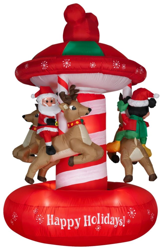 Disney Animated Airblown Christmas Mickey Carousel at Kmart.com
